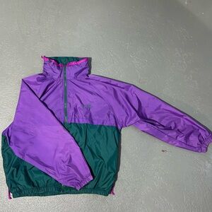 Vintage L/XL Dunbrooke Lavender and Teal Windbreaker Jacket - ISUZU logo